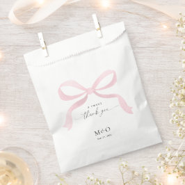 Moderne Rosa Schleife Eine süße Dankeschön-Hochzei Geschenktütchen