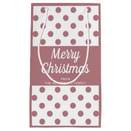 Moderne rosa Schrift Frohe Weihnachten Kleine Geschenktüte