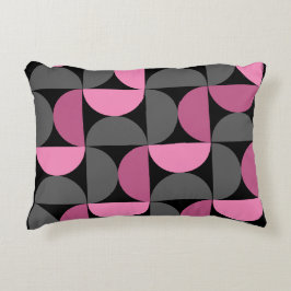 Moderne rosa, schwarz und grau dekokissen