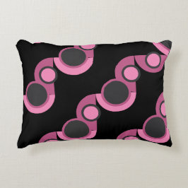 Moderne rosa, schwarz und grau dekokissen