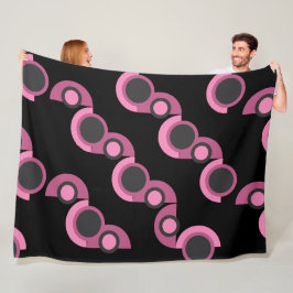 Moderne rosa, schwarz und grau fleecedecke