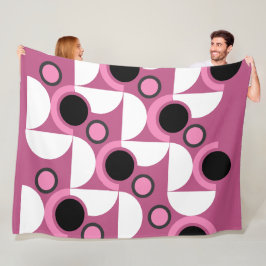 Moderne rosa, schwarz und grau fleecedecke