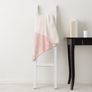 Moderne rosa Stille Romantik Sherpadecke