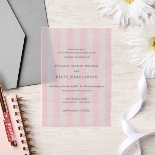 Moderne rosa Streifen Elegante Hochzeit