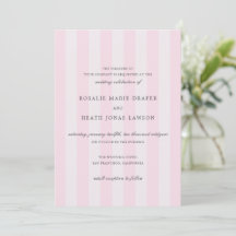 Moderne rosa Streifen Elegante Hochzeit