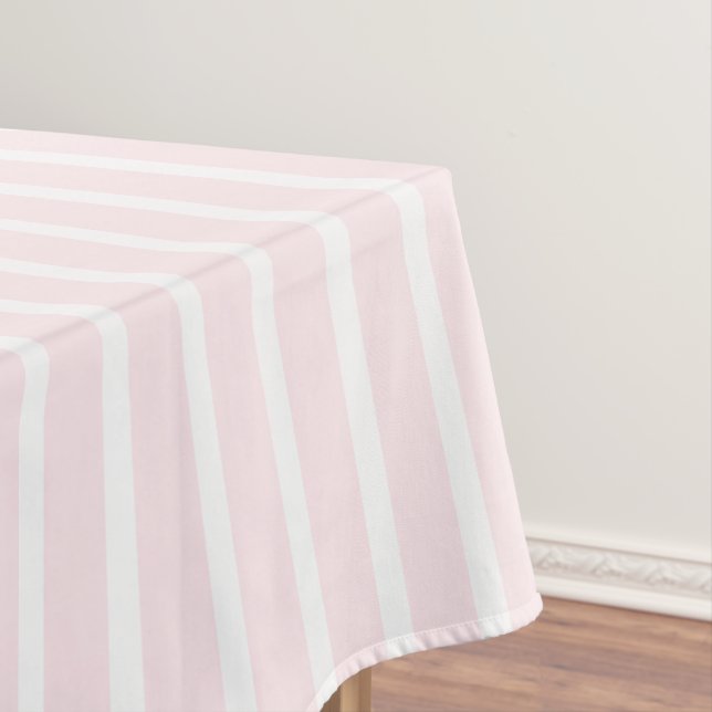 Moderne, rosa Streifen niedlich chic Tischdecke (Beispiel)