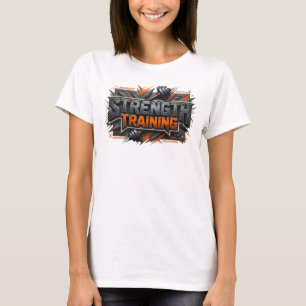 Moderne rosa STRENGTRAINING Statement-T-Shirt T-Shirt