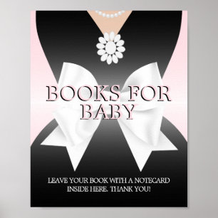 Moderne rosa Tiffany Bücher für Babydusche Poster