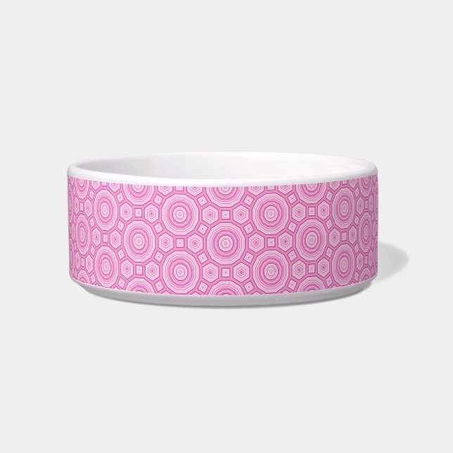 Moderne rosa Träume Muster Keramik Pet Bowl Napf (Vorderseite)