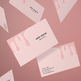 Moderne rosa Tropfen Makeup Artist Business Card Visitenkarte