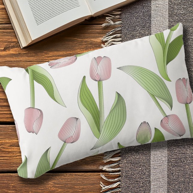 Moderne rosa Tulip Outdoor Kissen Für Draußen (Von Creator hochgeladen)