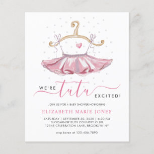 Moderne rosa Tutu Ballerina Ballet Girl Babydusche