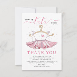 Moderne rosa Tutu Ballerina Ballet Girl Babydusche Dankeskarte