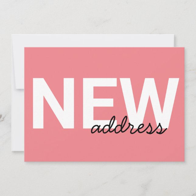 Moderne rosa Typografie-Ankündigung Karte (Vorderseite)