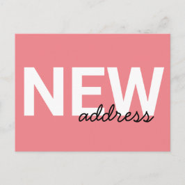 Moderne rosa Typografie-Ankündigung Postkarte