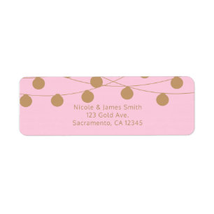 Moderne rosa und goldene Lichterketten - stilvolle