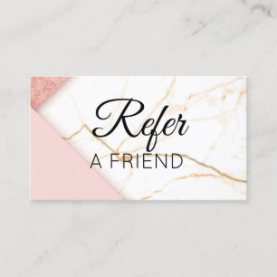 Moderne rosa und goldene Marmor Empfehlung an eine