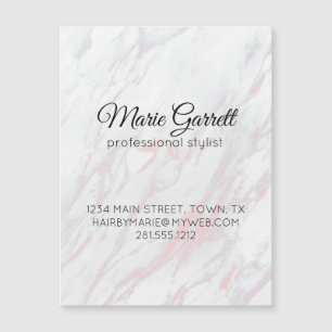 Moderne, rosa und graue Marmorplatte Magnetic Magnetkarte