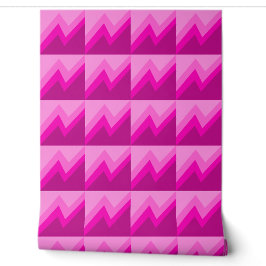 Moderne rosa und magenta Zick-Zack-Tapete Tapete