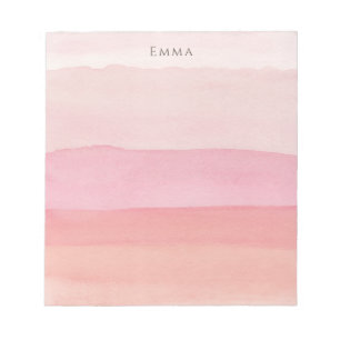 Moderne Rosa und Pfirsichfarben - alle überlagert Notizblock