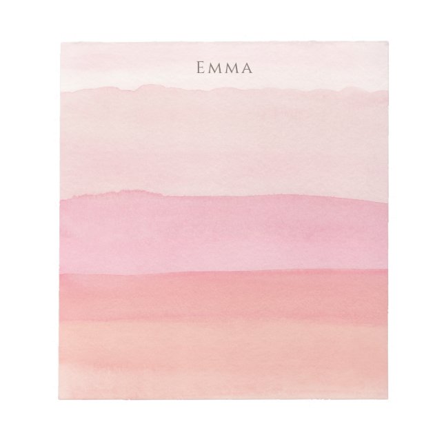 Moderne Rosa und Pfirsichfarben - alle überlagert Notizblock (Vorderseite)