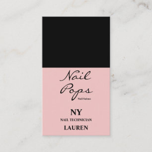 Moderne, rosa und schicke, trendige Nagellack Visitenkarte