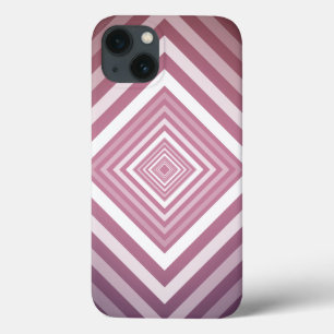 Moderne rosa und weiße Abstufungsquadrate Case-Mate iPhone Hülle