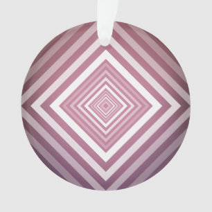 Moderne rosa und weiße Abstufungsquadrate Ornament