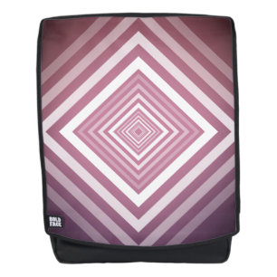 Moderne rosa und weiße Abstufungsquadrate Rucksack