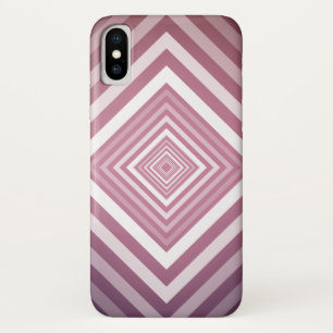 Moderne rosa und weiße Gravierplätze iPhone X Hülle