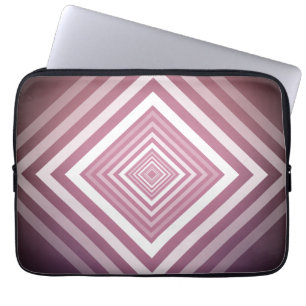 Moderne rosa und weiße Gravierplätze Laptopschutzhülle