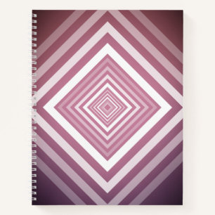 Moderne rosa und weiße Gravierplätze Notizbuch