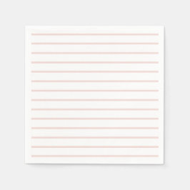 Moderne, rosa und weiße Streifen Serviette