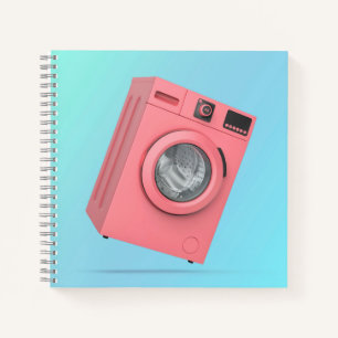 Moderne rosa Waschmaschine Notizbuch