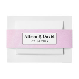 Moderne rosa Wasserfarben Pinselstriche Hochzeit Einladungsbanderole