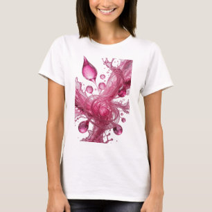 Moderne rosa WASSERSPRITZER künstlerisches Motiv T-Shirt