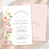 Moderne rosa, weiße Monogram, blutige Hochzeit