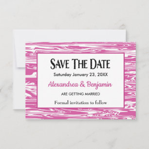 Moderne, rosa, weiße Wasserfarbenhochzeit personal Save The Date