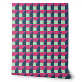 Moderne rosa Zick-Zack-Geometrie-Tapete – Trendig Tapete