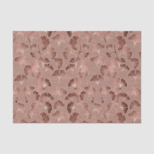 Moderne rosafarbene Ginkgoblatt Luxus-Muster Seidenpapier