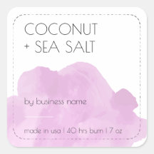 Moderne, rosafarbene Markenaufkleber für die Produ