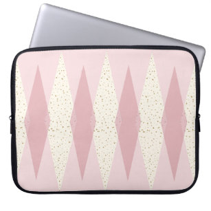 Moderne rosafarbene Raute - Laptop-Sieb Laptopschutzhülle