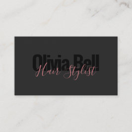 Moderne, rosafarbene, schwarze Visitenkarte