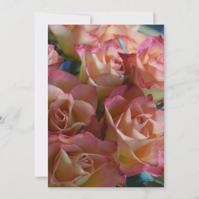 Moderne Rose 50. Geburtstagsparty Einladung (Rückseite)