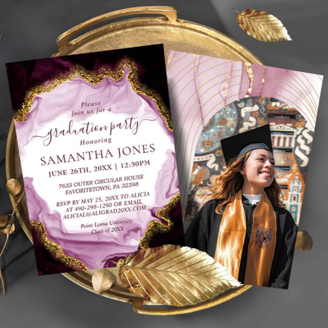 Moderne Rose Abschluss Einladung Vorlage (Von Creator hochgeladen)