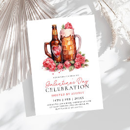 Moderne Rose Beer Galentine's Day Party Einladung