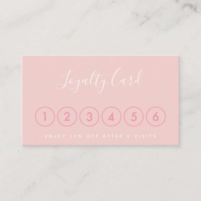 Moderne Rose Blush Blütenblätter Visitenkarte (Vorderseite)