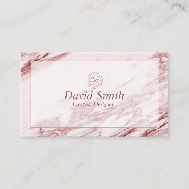 Moderne Rose für benutzerdefinierten QR-Code Graph Visitenkarte (Vorderseite)