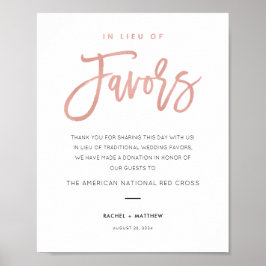 Moderne Rose Gold anstelle von Favoriten Zeichen Poster