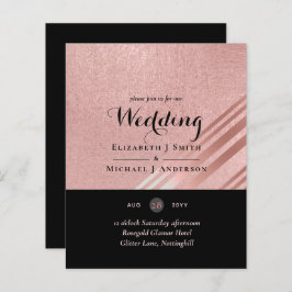 Moderne Rose Gold Black Wedding